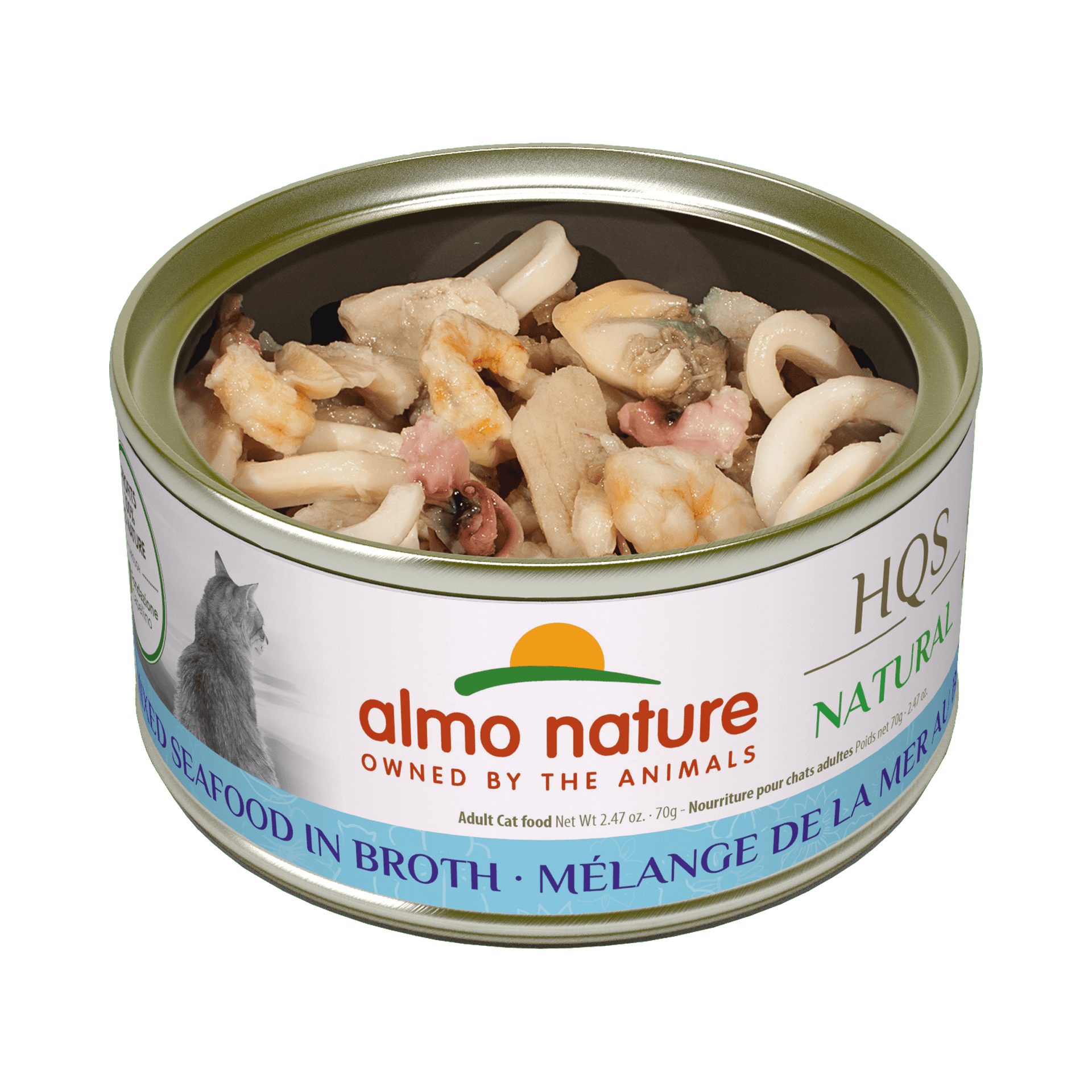 Almo Nature - HQS Natural Mixed Seafood in Broth (Wet Cat Food)
